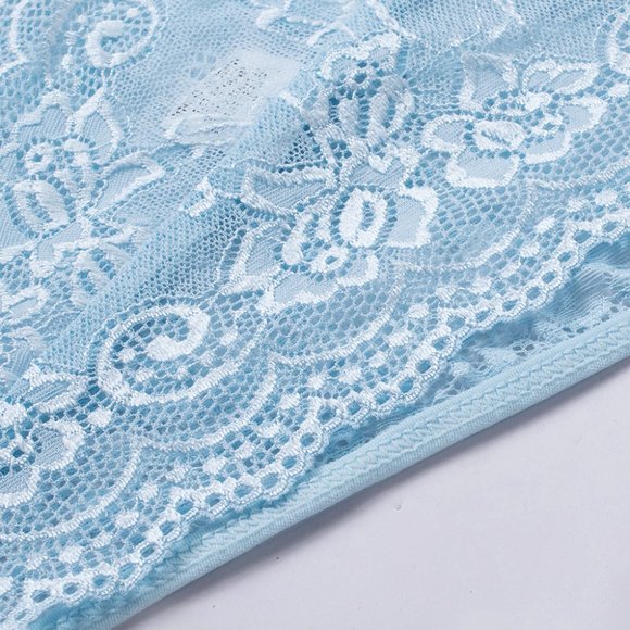 Sky Blue Floral Lace Panty - Picture 7 of 9